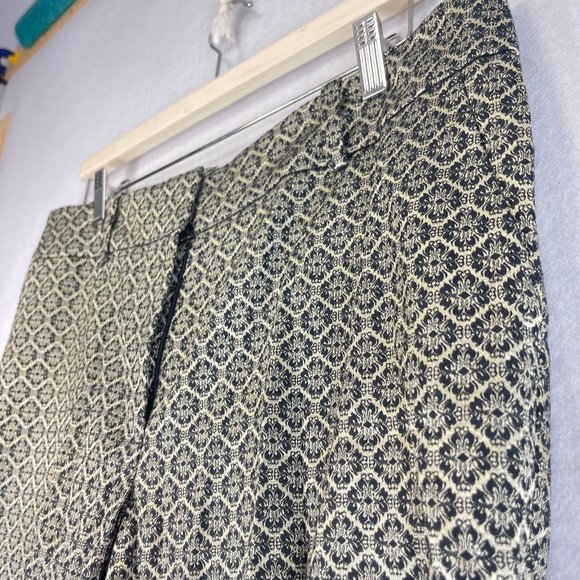 NWT ANN TAYLOR Factory Signature Womens 12 Gold Metallic Straight Ankle Pants - Picture 2 of 10